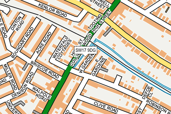 SW17 9DG map - OS OpenMap – Local (Ordnance Survey)