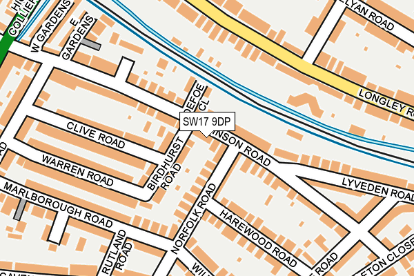 SW17 9DP map - OS OpenMap – Local (Ordnance Survey)