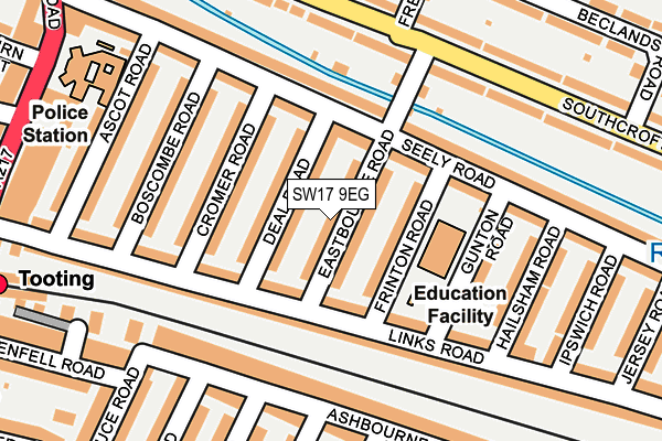 SW17 9EG map - OS OpenMap – Local (Ordnance Survey)