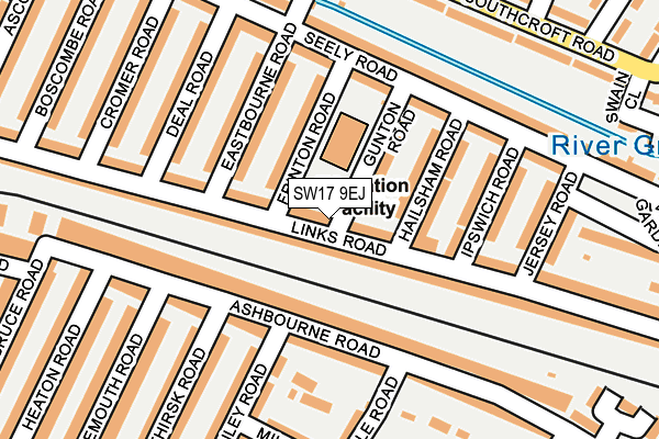 SW17 9EJ map - OS OpenMap – Local (Ordnance Survey)