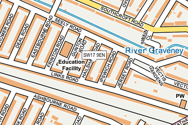 SW17 9EN map - OS OpenMap – Local (Ordnance Survey)