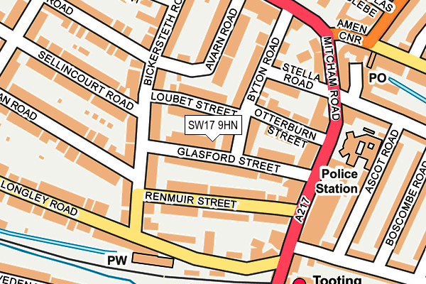 SW17 9HN map - OS OpenMap – Local (Ordnance Survey)