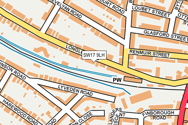 SW17 9LH map - OS OpenMap – Local (Ordnance Survey)