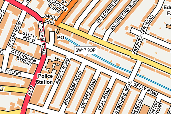 SW17 9QP map - OS OpenMap – Local (Ordnance Survey)