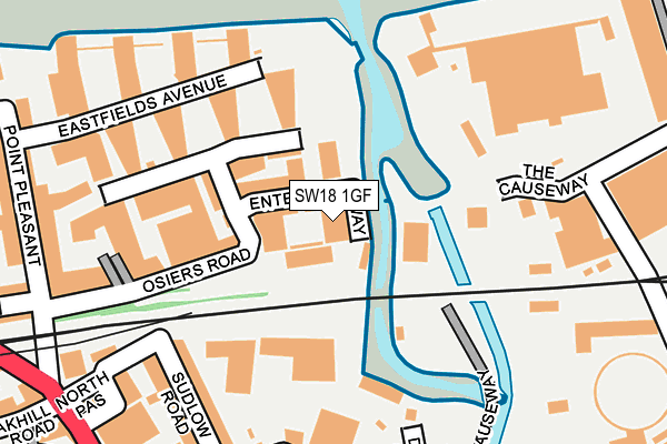 SW18 1GF map - OS OpenMap – Local (Ordnance Survey)