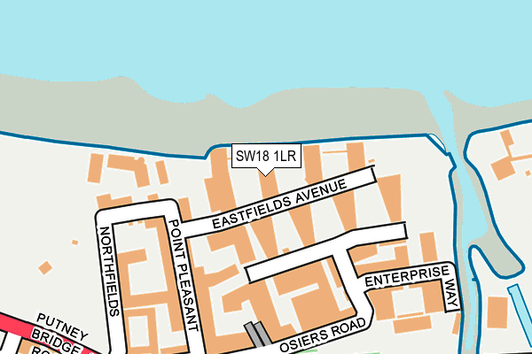 SW18 1LR map - OS OpenMap – Local (Ordnance Survey)