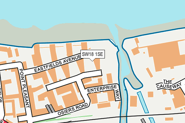 SW18 1SE map - OS OpenMap – Local (Ordnance Survey)