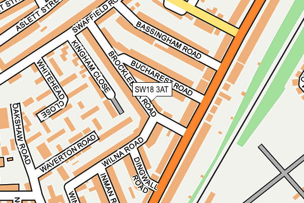 SW18 3AT map - OS OpenMap – Local (Ordnance Survey)