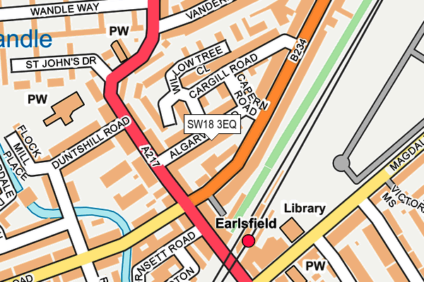 SW18 3EQ map - OS OpenMap – Local (Ordnance Survey)