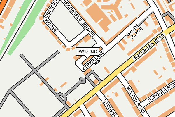 SW18 3JD map - OS OpenMap – Local (Ordnance Survey)
