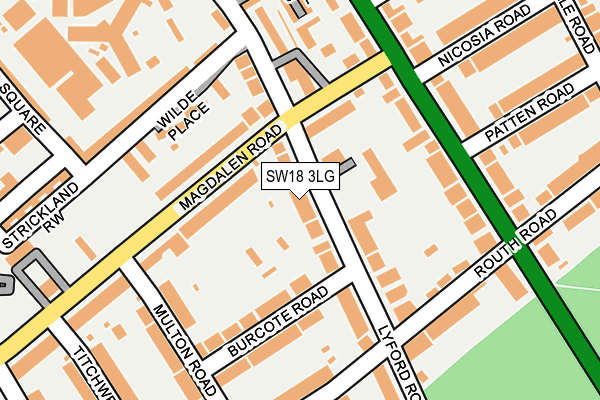 SW18 3LG map - OS OpenMap – Local (Ordnance Survey)