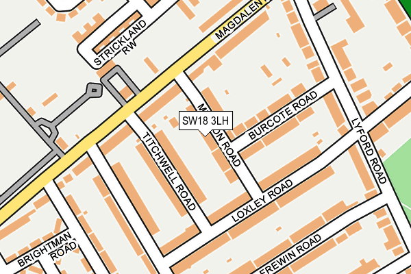 SW18 3LH map - OS OpenMap – Local (Ordnance Survey)