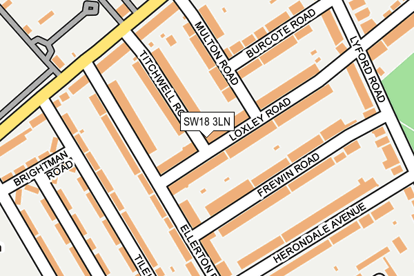 SW18 3LN map - OS OpenMap – Local (Ordnance Survey)