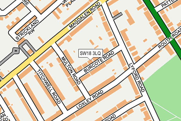 SW18 3LQ map - OS OpenMap – Local (Ordnance Survey)