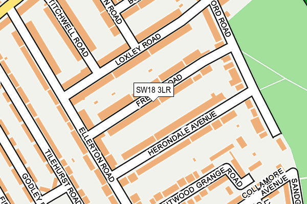 SW18 3LR map - OS OpenMap – Local (Ordnance Survey)