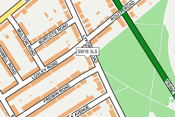 SW18 3LS map - OS OpenMap – Local (Ordnance Survey)