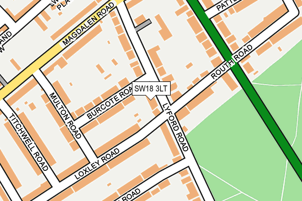 SW18 3LT map - OS OpenMap – Local (Ordnance Survey)