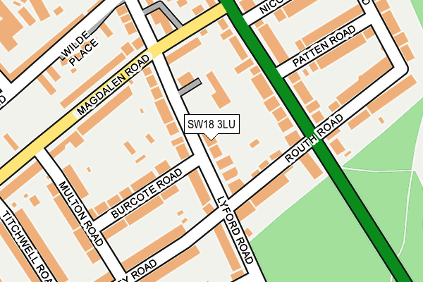 SW18 3LU map - OS OpenMap – Local (Ordnance Survey)