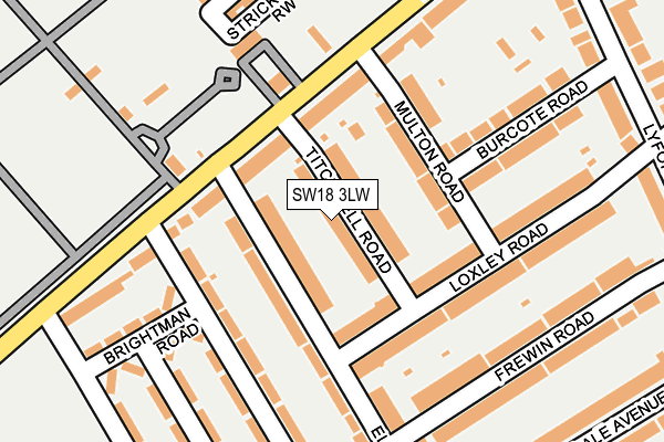SW18 3LW map - OS OpenMap – Local (Ordnance Survey)