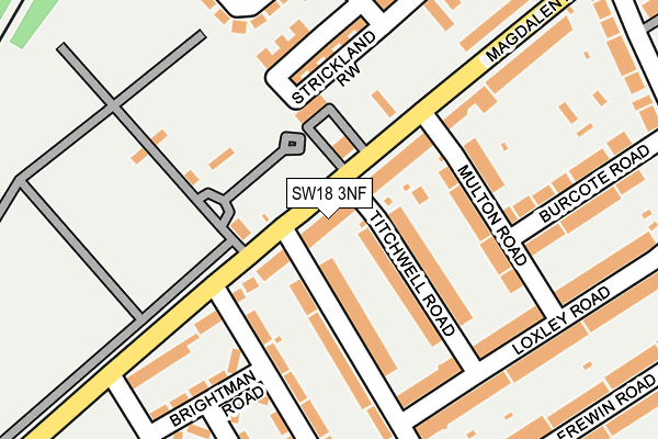 SW18 3NF map - OS OpenMap – Local (Ordnance Survey)