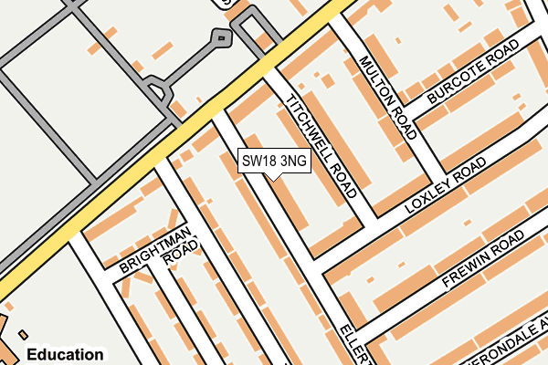 SW18 3NG map - OS OpenMap – Local (Ordnance Survey)