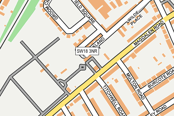 SW18 3NR map - OS OpenMap – Local (Ordnance Survey)