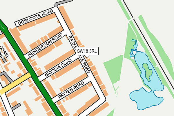 SW18 3RL map - OS OpenMap – Local (Ordnance Survey)