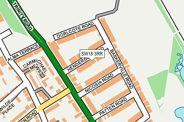 SW18 3RR map - OS OpenMap – Local (Ordnance Survey)