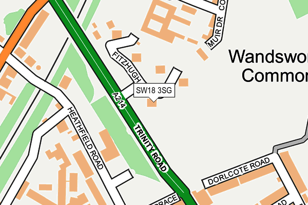 SW18 3SG map - OS OpenMap – Local (Ordnance Survey)