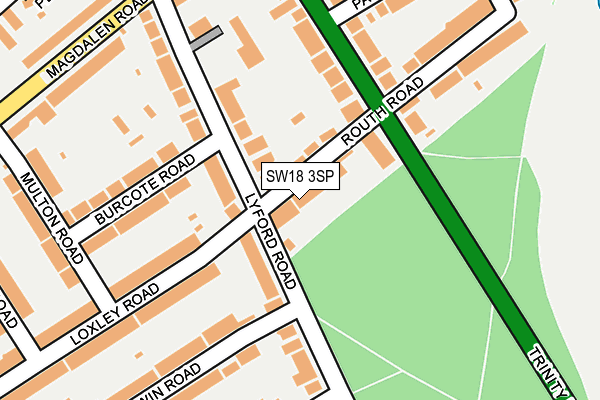 SW18 3SP map - OS OpenMap – Local (Ordnance Survey)