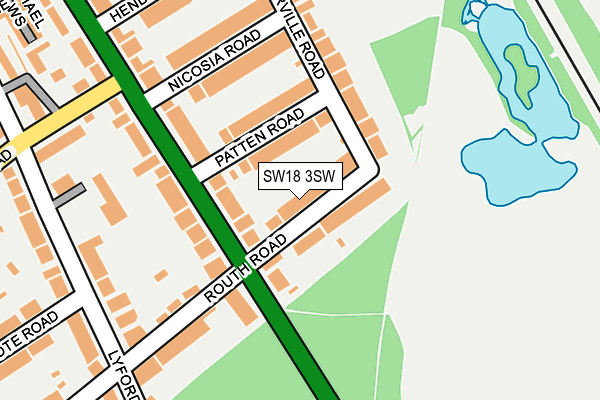 SW18 3SW map - OS OpenMap – Local (Ordnance Survey)