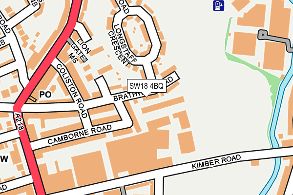 SW18 4BQ map - OS OpenMap – Local (Ordnance Survey)