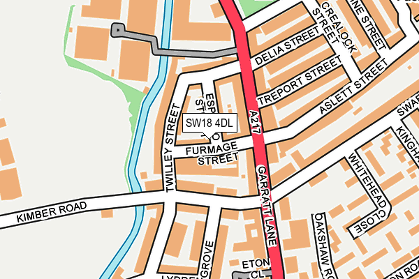 SW18 4DL map - OS OpenMap – Local (Ordnance Survey)