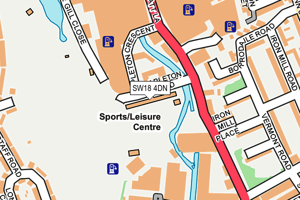 SW18 4DN map - OS OpenMap – Local (Ordnance Survey)