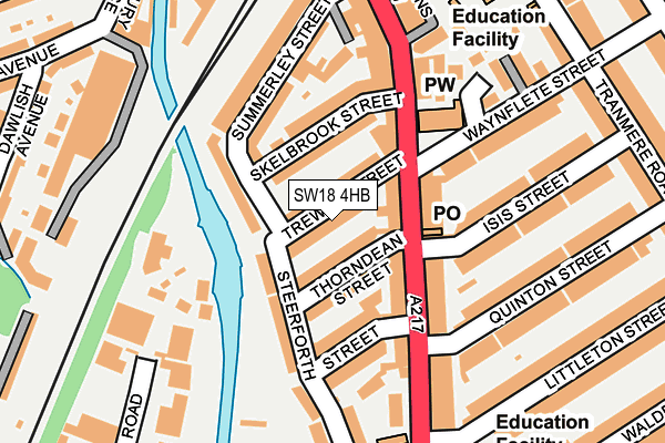 SW18 4HB map - OS OpenMap – Local (Ordnance Survey)