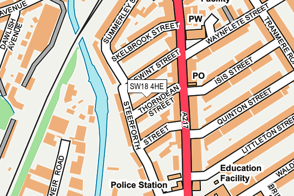 SW18 4HE map - OS OpenMap – Local (Ordnance Survey)