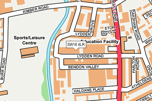 SW18 4LR map - OS OpenMap – Local (Ordnance Survey)