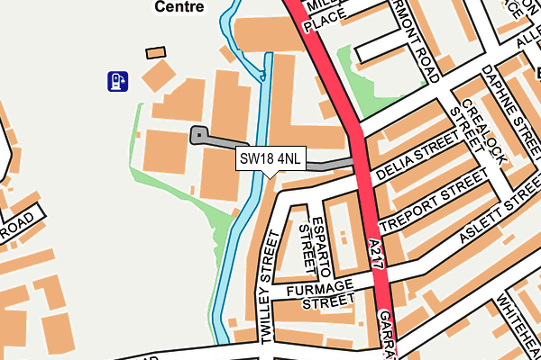 SW18 4NL map - OS OpenMap – Local (Ordnance Survey)