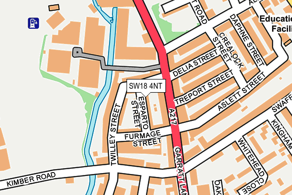 SW18 4NT map - OS OpenMap – Local (Ordnance Survey)