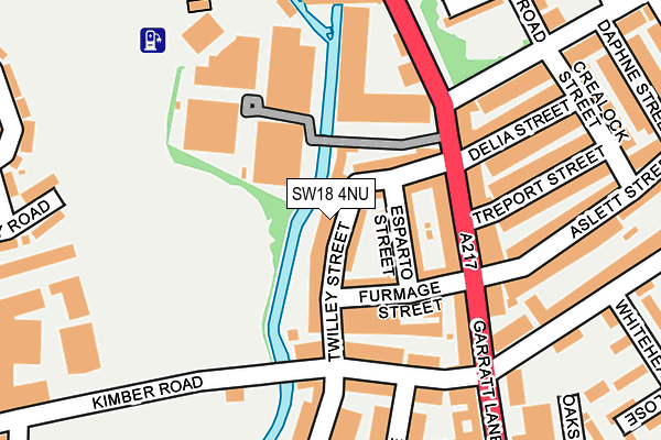 SW18 4NU map - OS OpenMap – Local (Ordnance Survey)