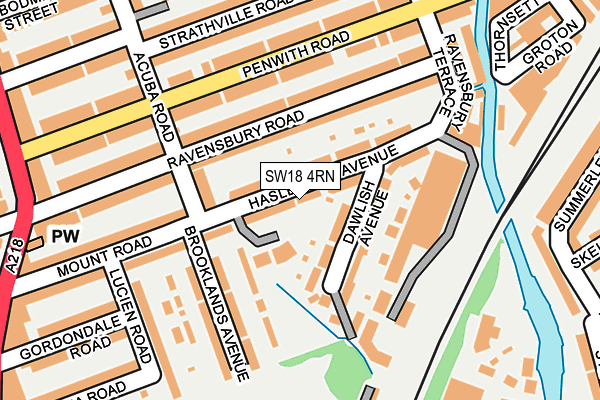SW18 4RN map - OS OpenMap – Local (Ordnance Survey)