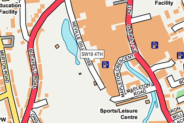 SW18 4TH map - OS OpenMap – Local (Ordnance Survey)