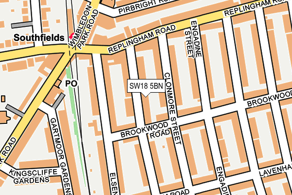SW18 5BN map - OS OpenMap – Local (Ordnance Survey)