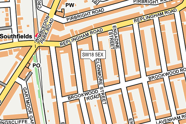 SW18 5EX map - OS OpenMap – Local (Ordnance Survey)
