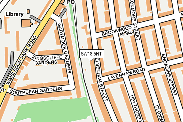 SW18 5NT map - OS OpenMap – Local (Ordnance Survey)