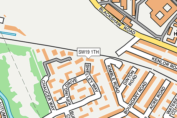SW19 1TH map - OS OpenMap – Local (Ordnance Survey)