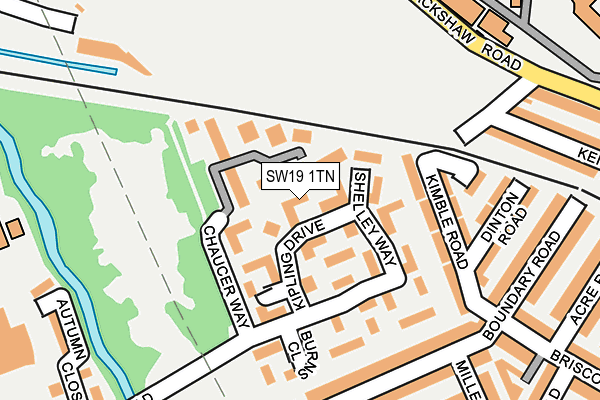 SW19 1TN map - OS OpenMap – Local (Ordnance Survey)