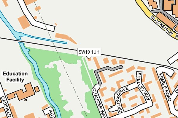 SW19 1UH map - OS OpenMap – Local (Ordnance Survey)