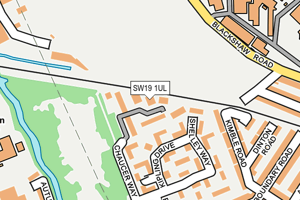 SW19 1UL map - OS OpenMap – Local (Ordnance Survey)