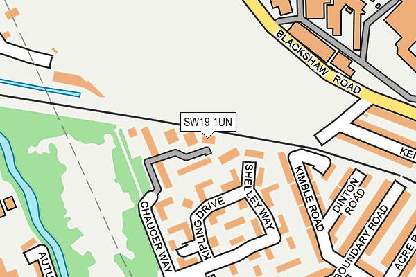 SW19 1UN map - OS OpenMap – Local (Ordnance Survey)